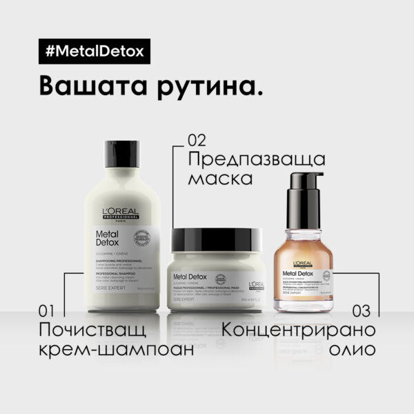 10 Шампоан L’Oréal Professionnel Série Expert Metal Detox – защита за боядисана коса