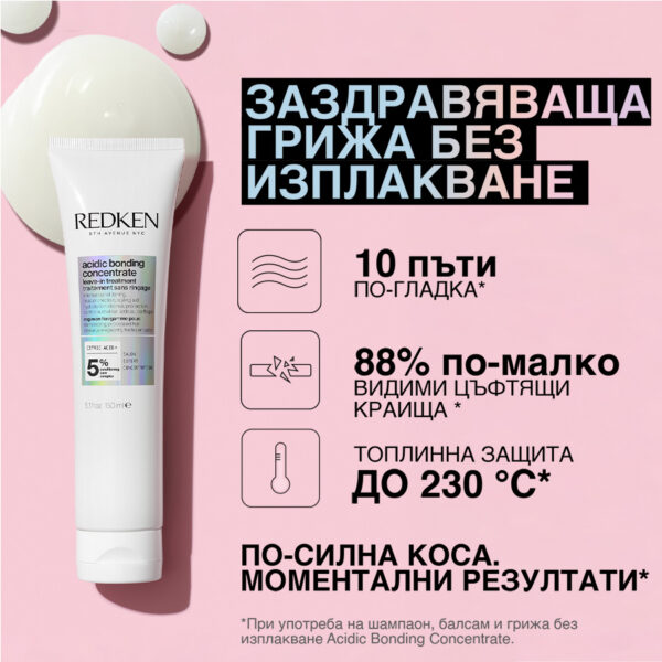 3 Leave-in крем за увредена коса Acidic Bonding Concentrate – Redken