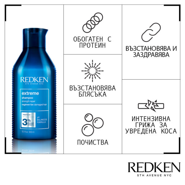 3 Шампоан за възстановяване Extreme – Redken