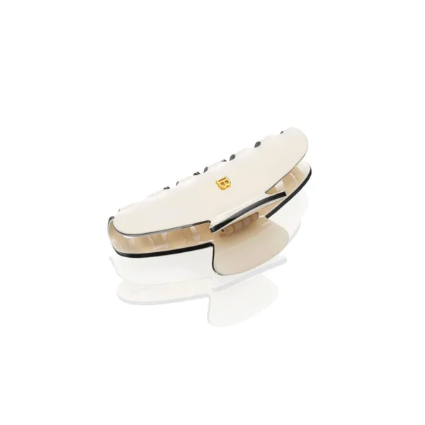 Шнола Balmain Cellulose Acetate Pince à Cheveux Large White