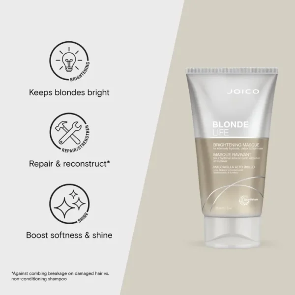 joico-blonde-life-brightening-mask-150ml 5 Joico Blonde Life озаряваща маска за руса коса 150 ml