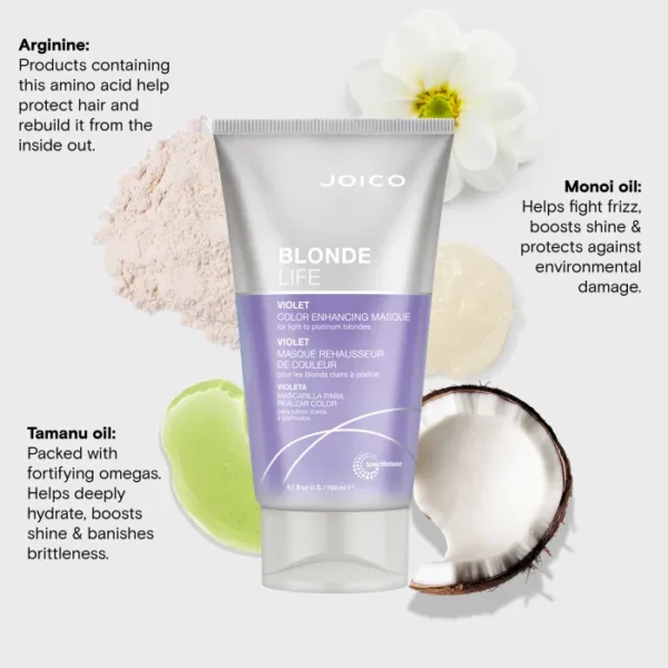 joico-blonde-life-color-enhancing-masque-violet-150ml 2 Joico Blonde Life виолетова маска за руса коса 150 ml
